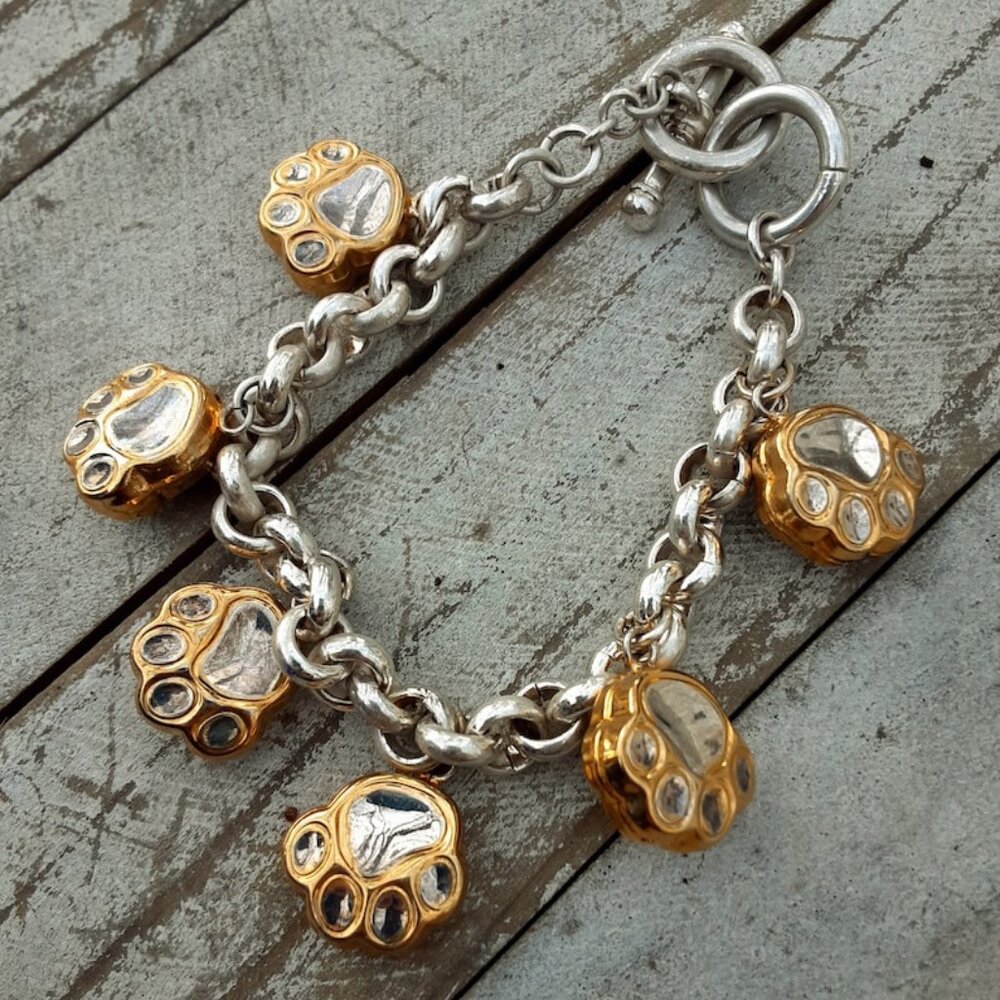 Bear Paw Charm Bracelet - Tiger Paw